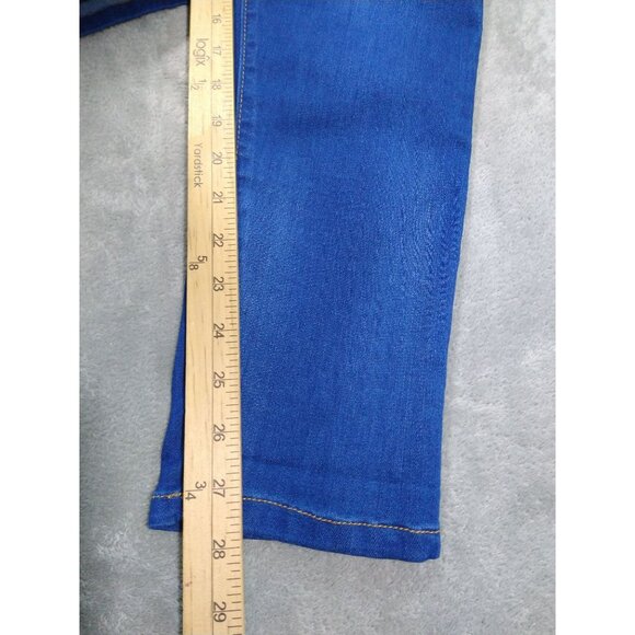 Democracy Jeans Womens 10 Blue Denim Skinny Ab Solution Mid Rise Dark Wash - Picture 5 of 9